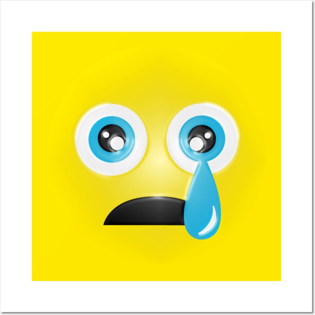 Sad emoji Wall Art by cariespositodesign